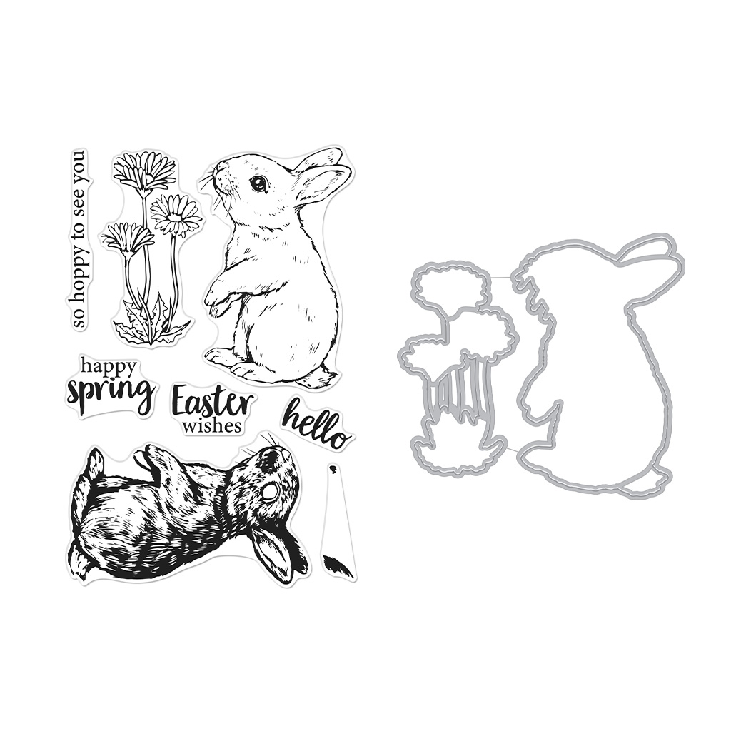 Bunny - Layering Clear Stamp and Die Set