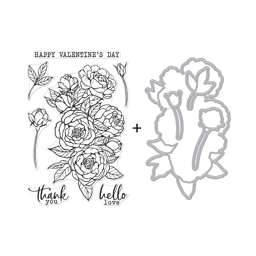 Peonies Bunch Bundle - Stamp and Die