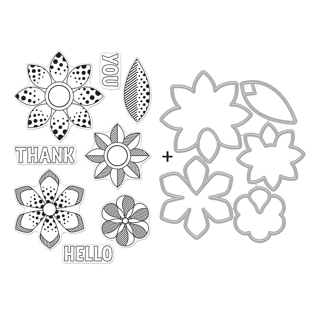 Pop Art Flowers - Stamp and Die