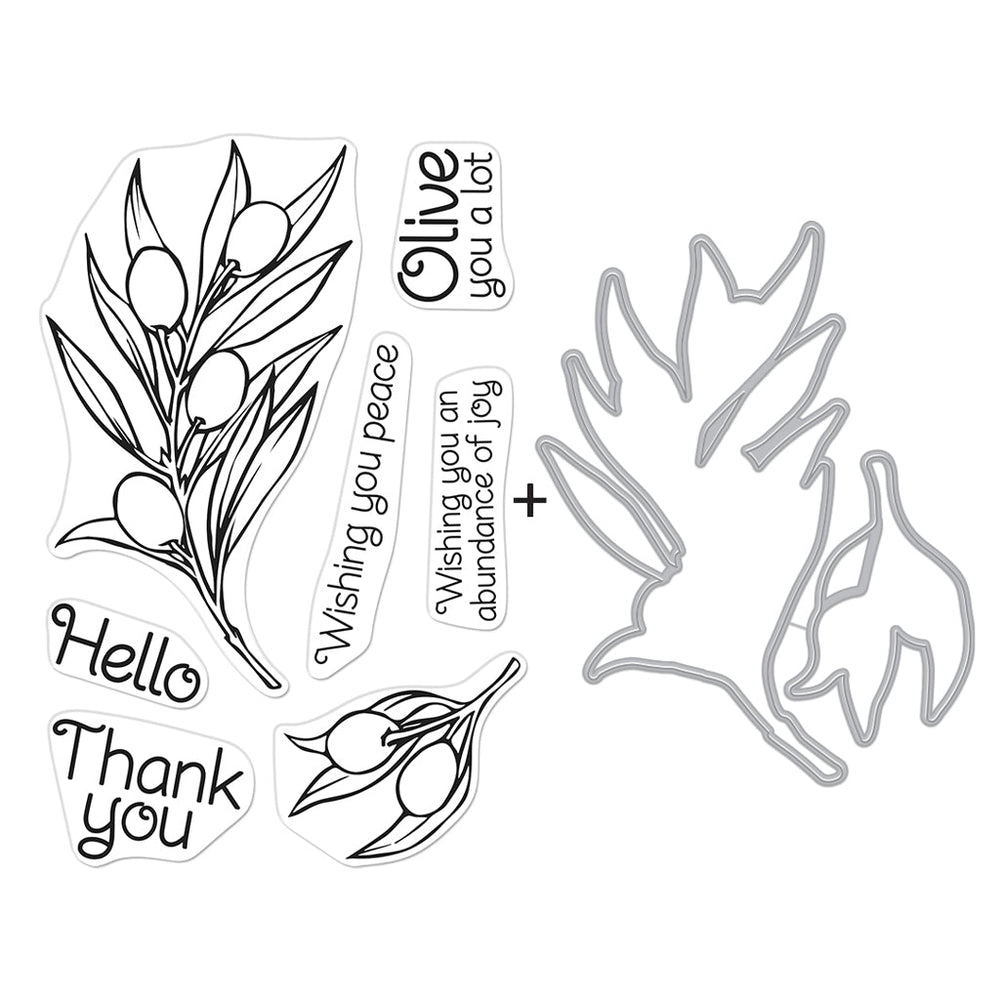 Olive Branch - Clear Stamp and Die