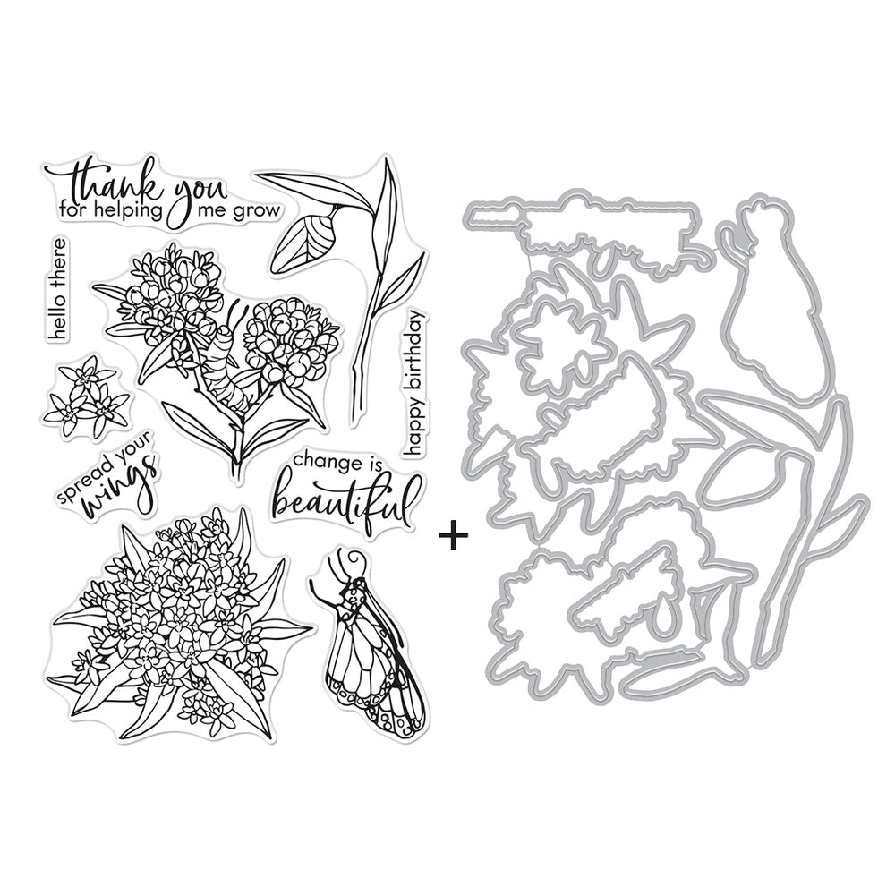 Monarch & Milkweed - Stamp And Die