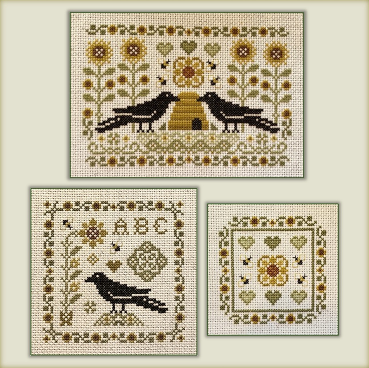 Beekeeping Crows - Cross Stitch Pattern
