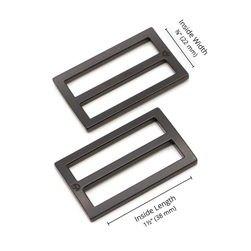 Slider Wide Mouth 1.5" Black 2 ct.
