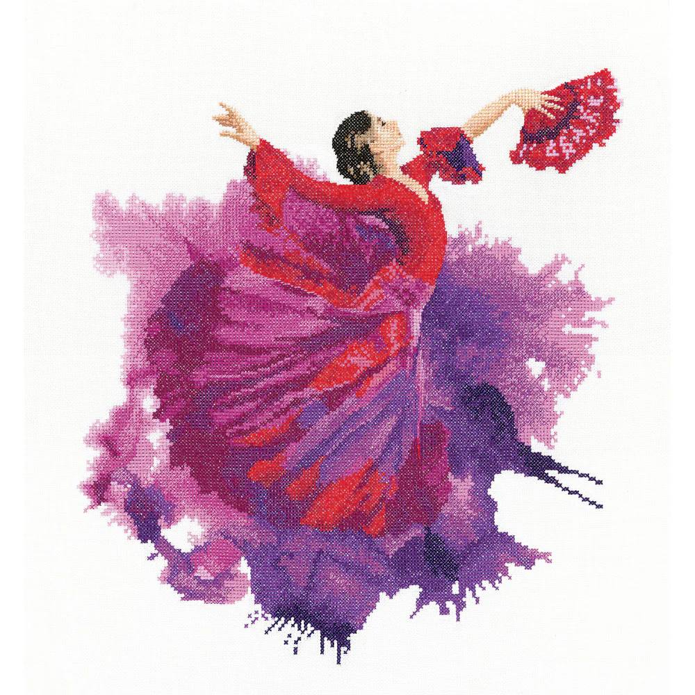 Flamenco Watercolors - John Clayton - Cross Stitch Pattern