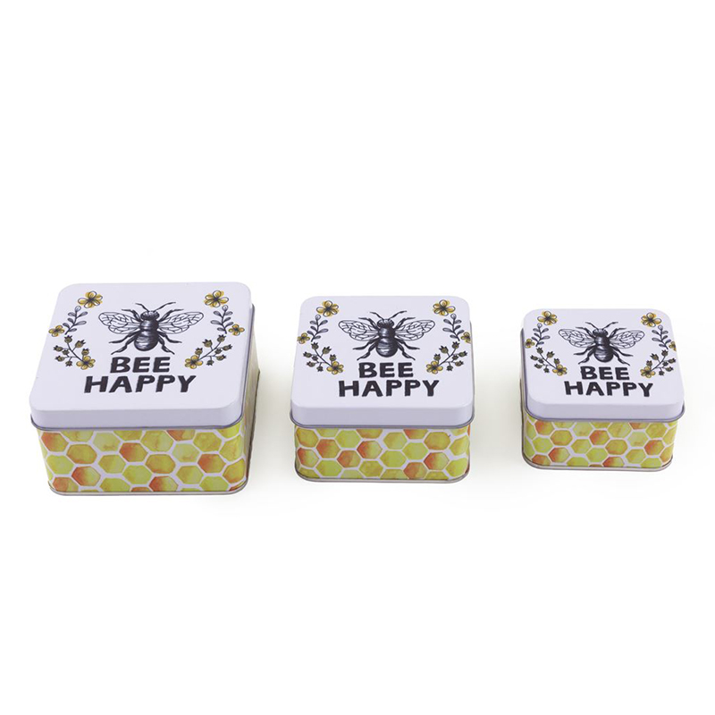 Nesting Tins Bee Happy