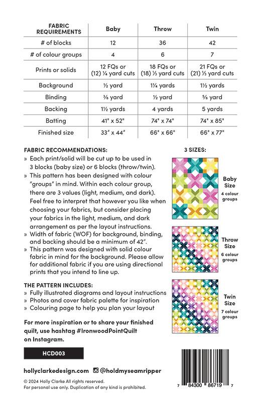 Ironwood Point Quilt - Quilt Pattern