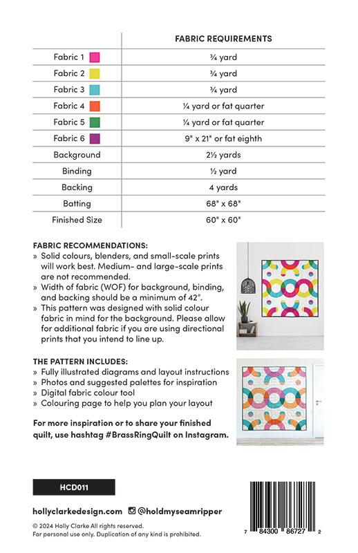 Brass Ring Quilt - Quilt Pattern