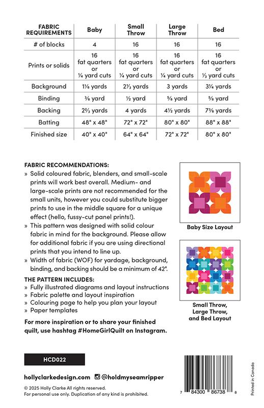 Home Girl - Quilt Pattern