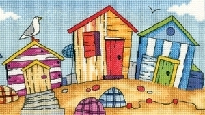 Beach Huts (Aida) - Cross Stitch Kit