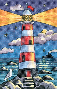 Lighthouse by Night (Aida) - Cross Stitch Kit