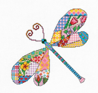 Dragonfly- Patchwork - Cross Stitch Kit