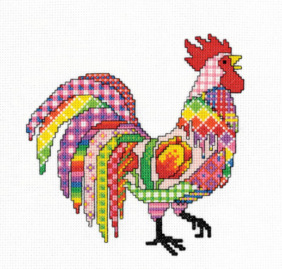 Cockerel - Patchwork - Cross Stitch Kit