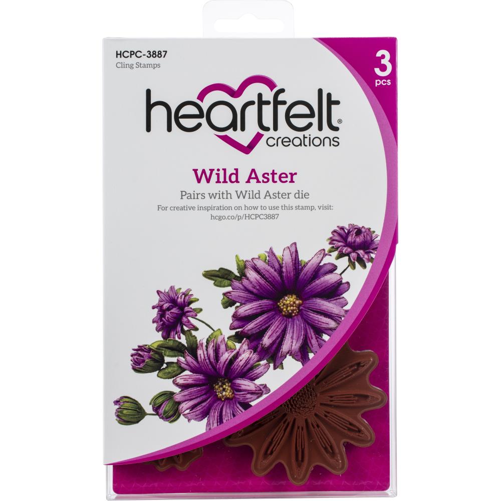 Wild Aster - Heartfelt Creations Cling Stamp