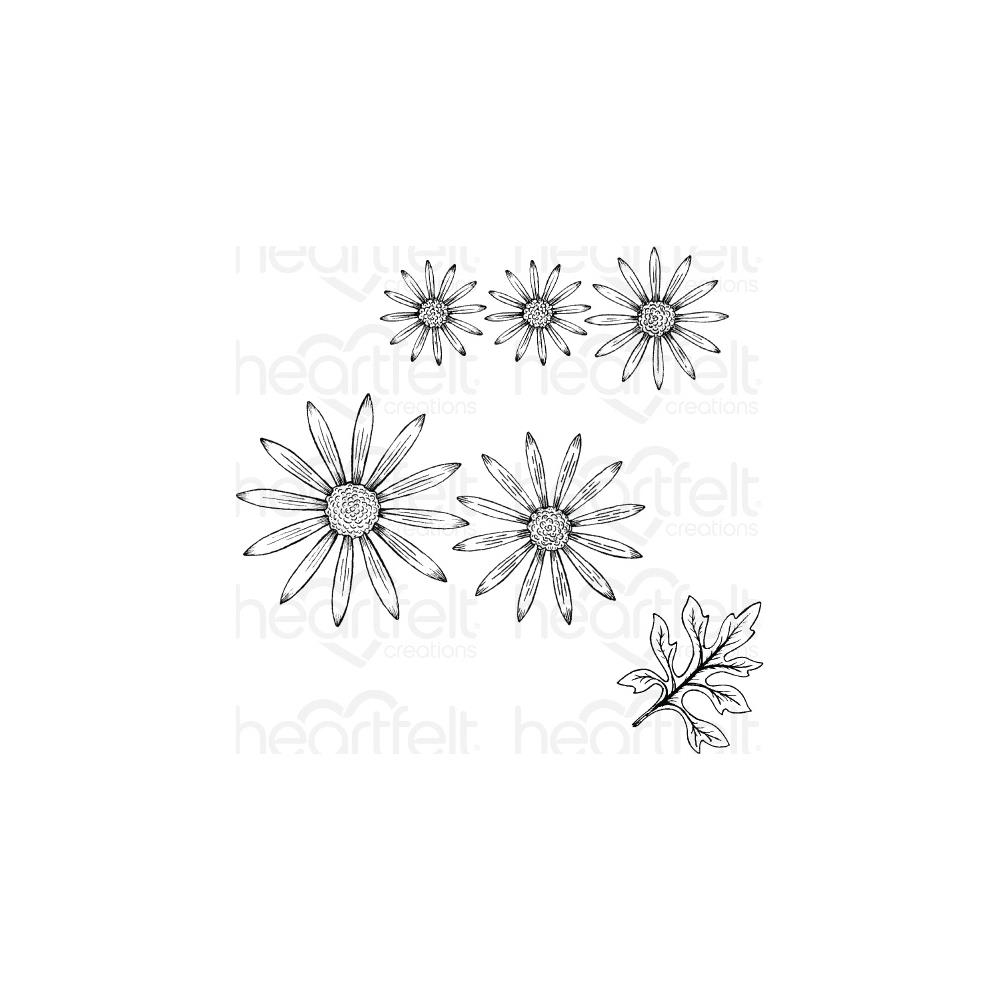 Wild Aster - Heartfelt Creations Cling Stamp