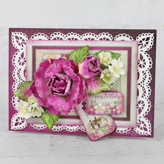 Large Wild Rose - Cling Stamp