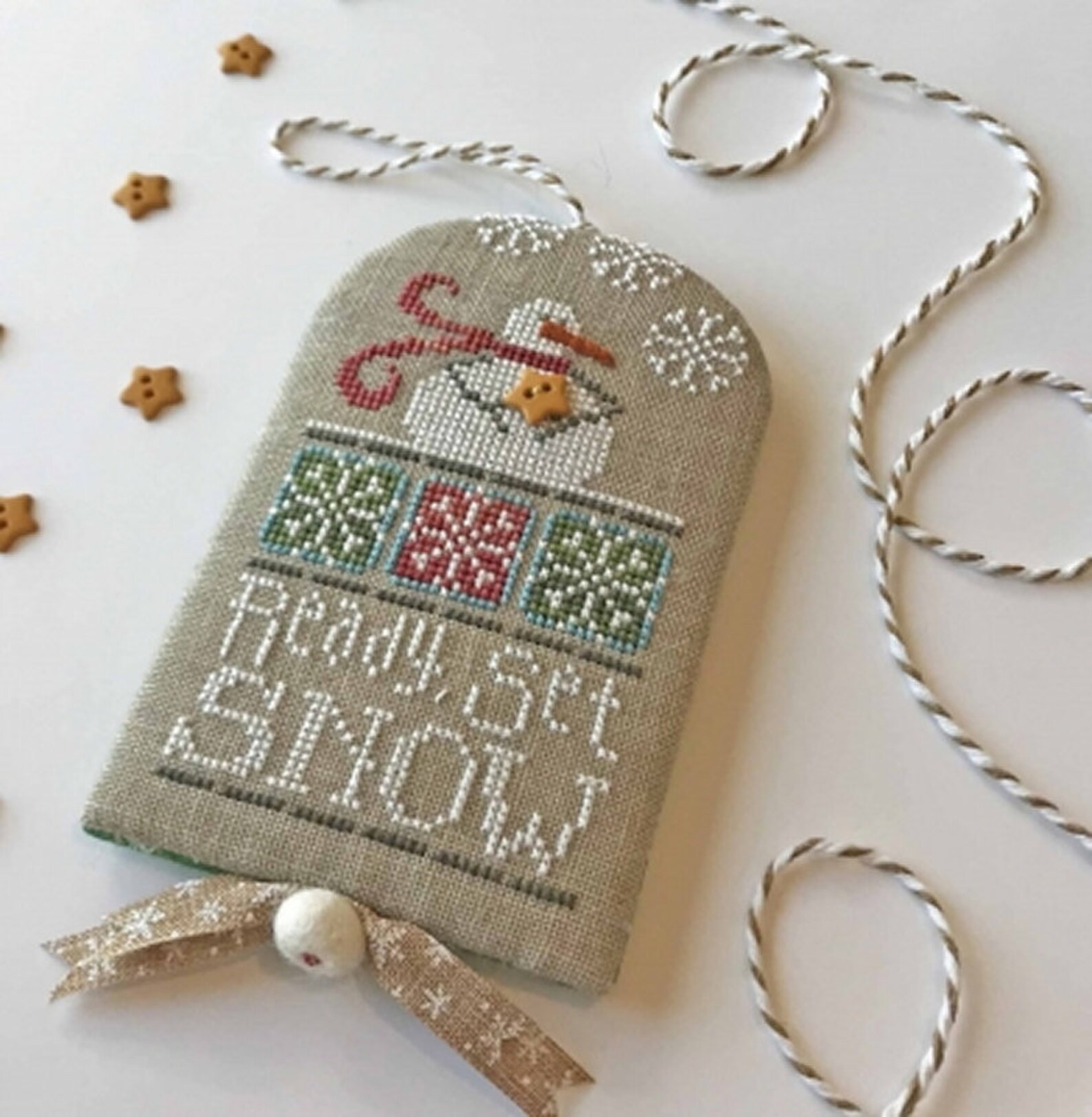 Ready, Set, Snow - Cross Stitch Pattern
