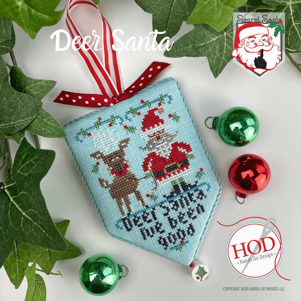 Deer Santa - Cross Stitch Pattern