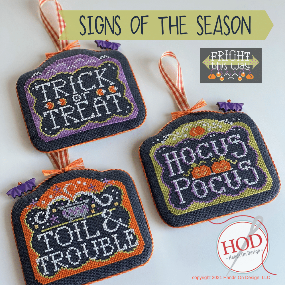 Signs of the Season - Fright this Way - Cross Stitch Pattern