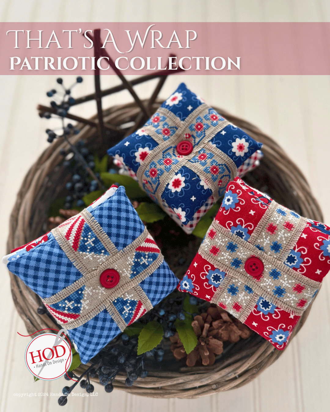 That's A Wrap - Patriotic Cross Stitch Pattern