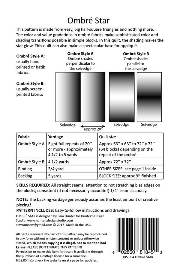 Ombre Star - Quilt Pattern