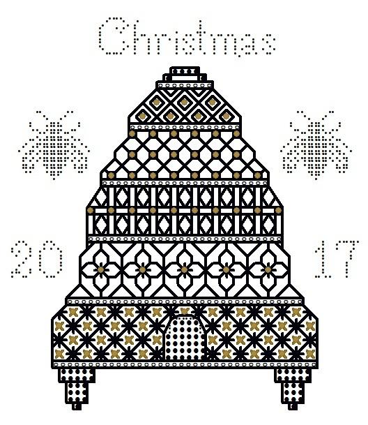 Regal Bee Ornament - Cross Stitch Pattern
