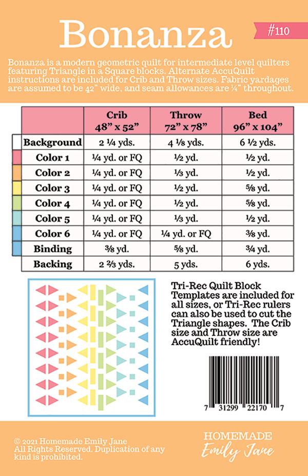 Bonanza - Quilt Pattern