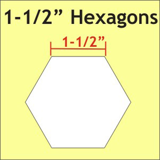 Hexagon 1 1/2" 50pcs for English Paper Piecing