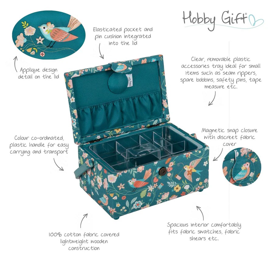 Bird Aviary Medium Sewing Box