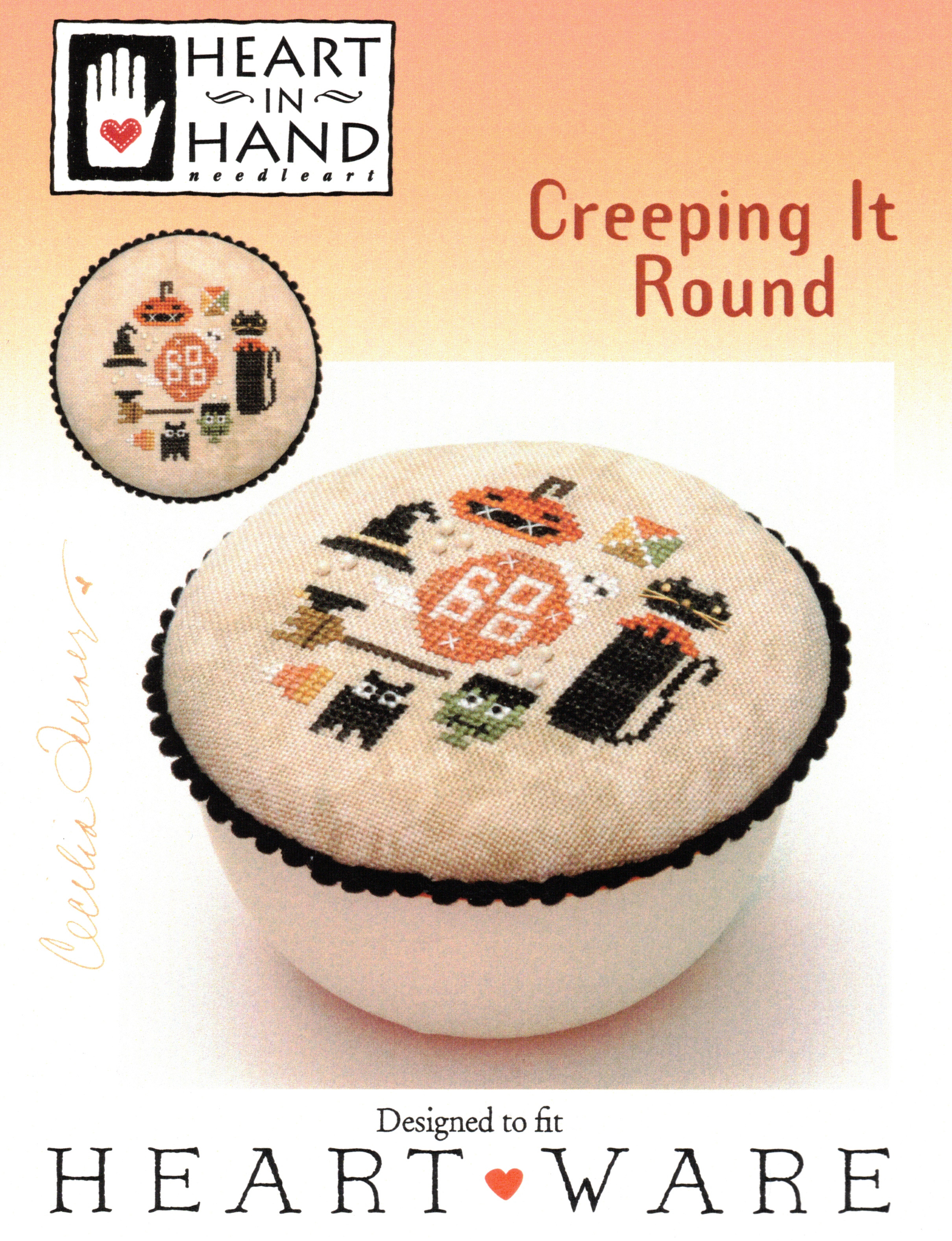 Creeping it Round (with beads) - Cross Stitch Pattern