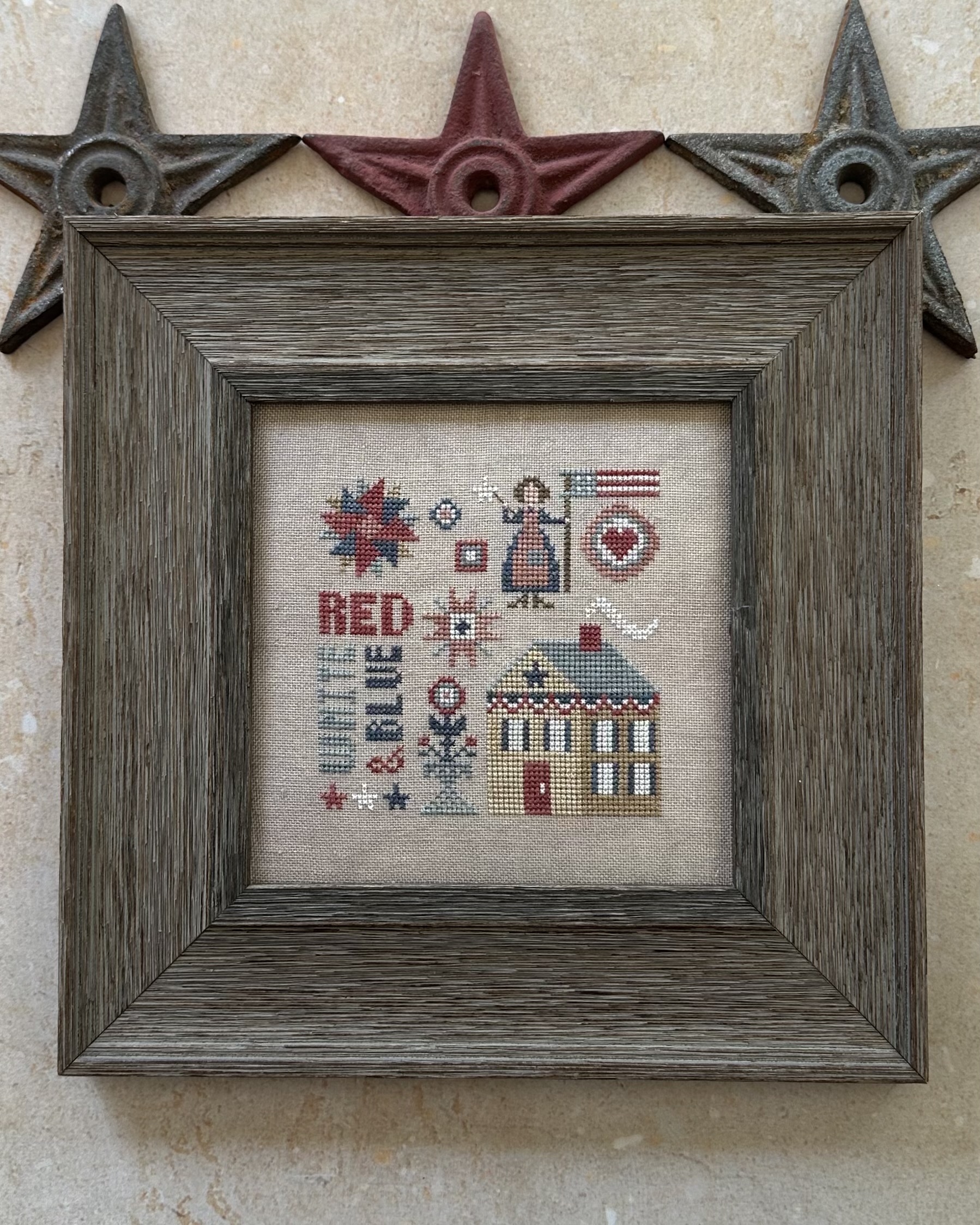 Doodles Red, White, & Blue - Patriotic Cross Stitch Pattern