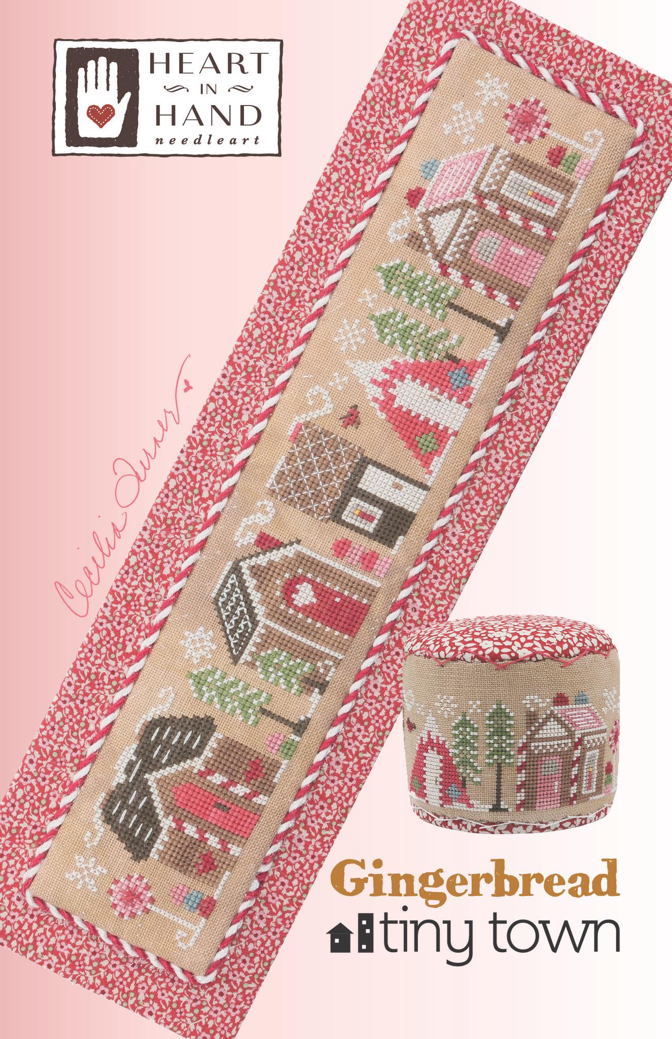 Gingerbread Tiny Town - Christmas Cross Stitch Pattern, zoomed in. Select this picture to zoom back out.