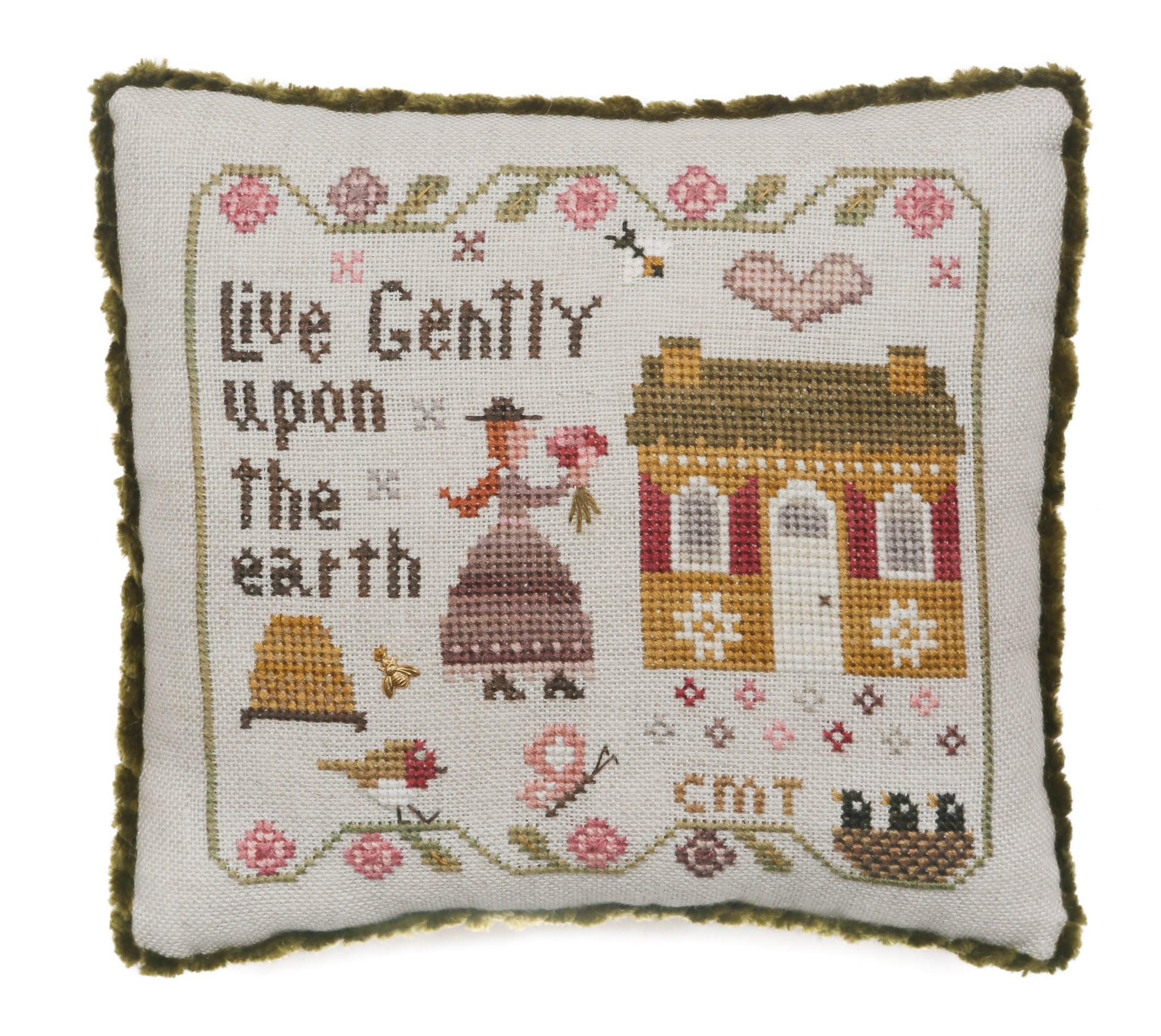 Live Gently - Cross Stitch Pattern, zoomed in. Select this picture to zoom back out.
