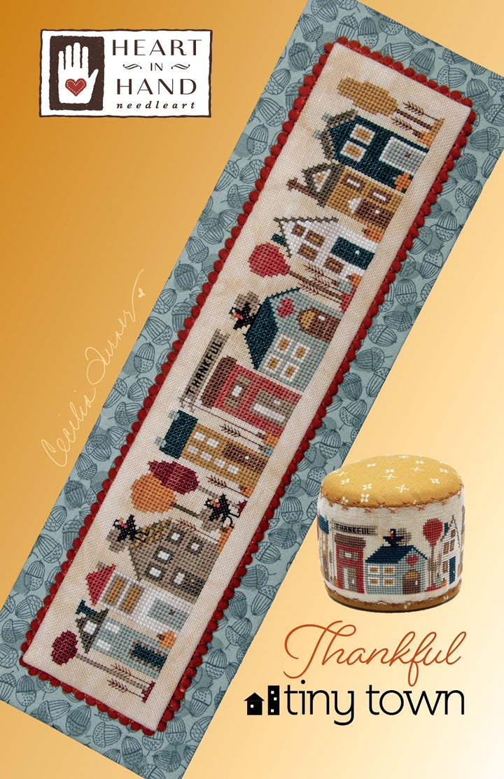 Thankful Tiny Town - Thanksgiving Cross Stitch Pattern