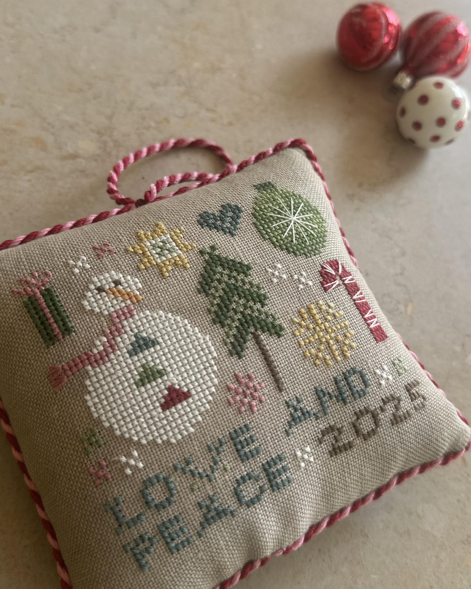 Wee One - Love and Peace - Christmas Cross Stitch Pattern