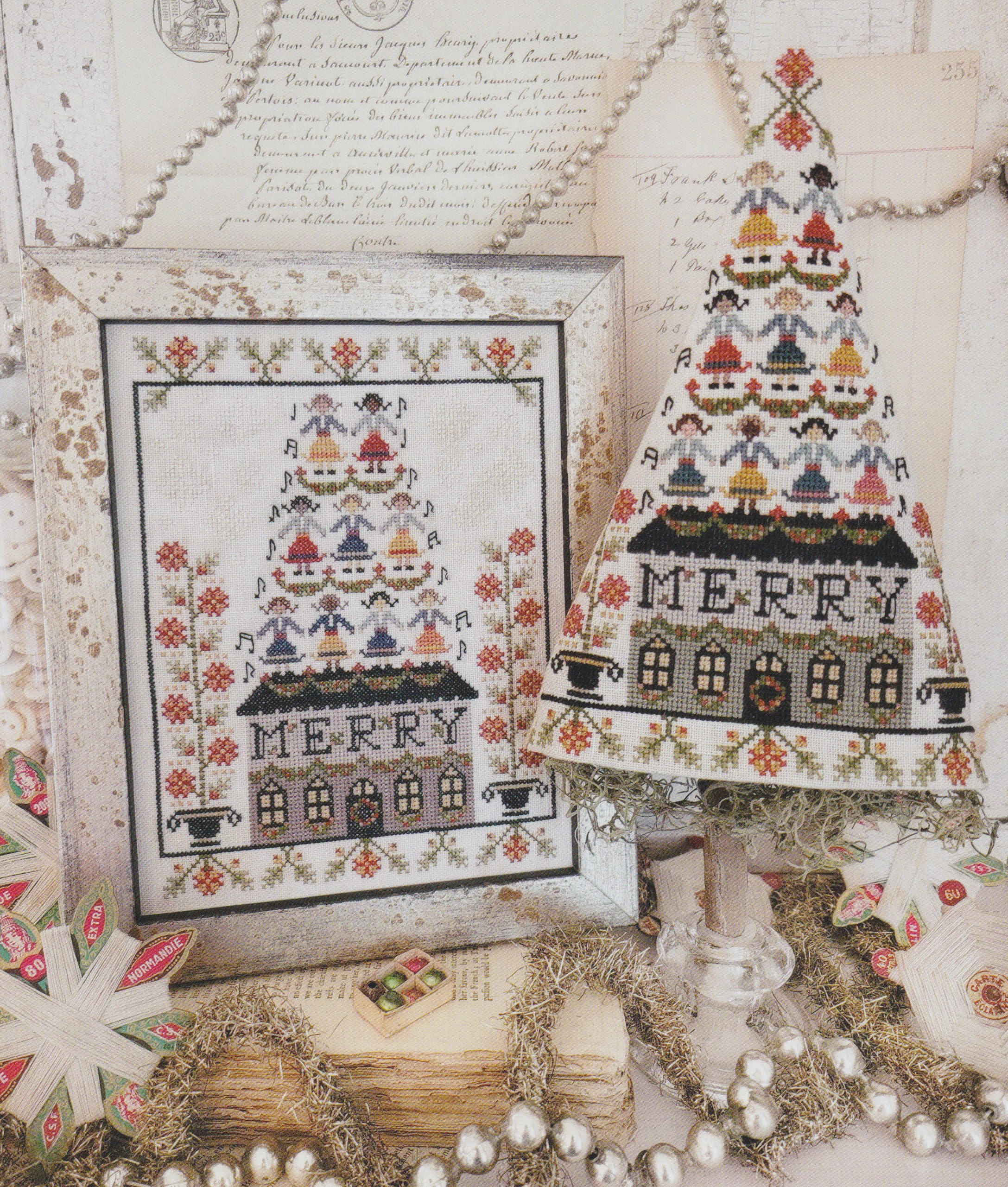 Ninth Day of Christmas Sampler and Tree - Cross Stitch 