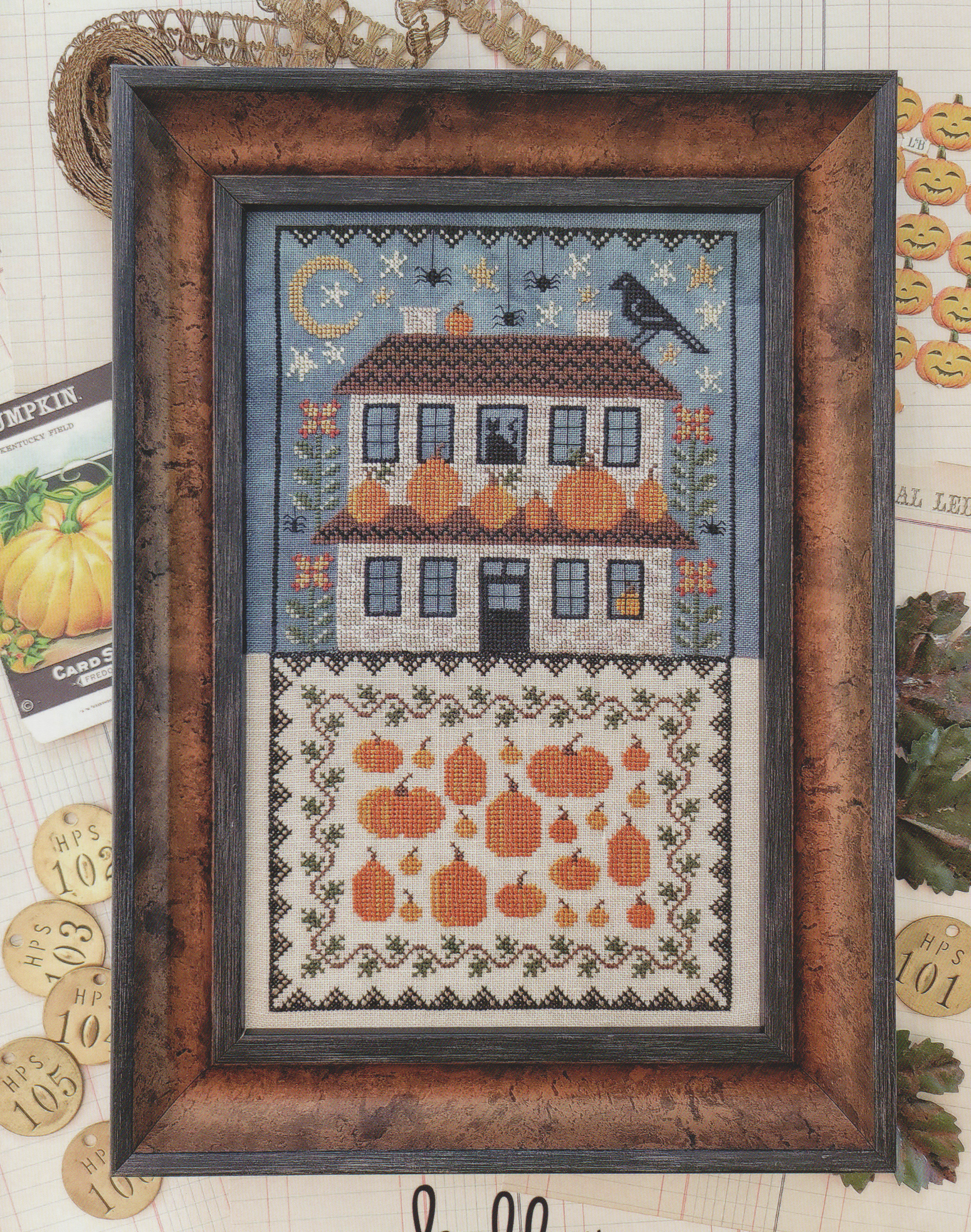 The Pumpkin House - Halloween Cross Stitch Pattern