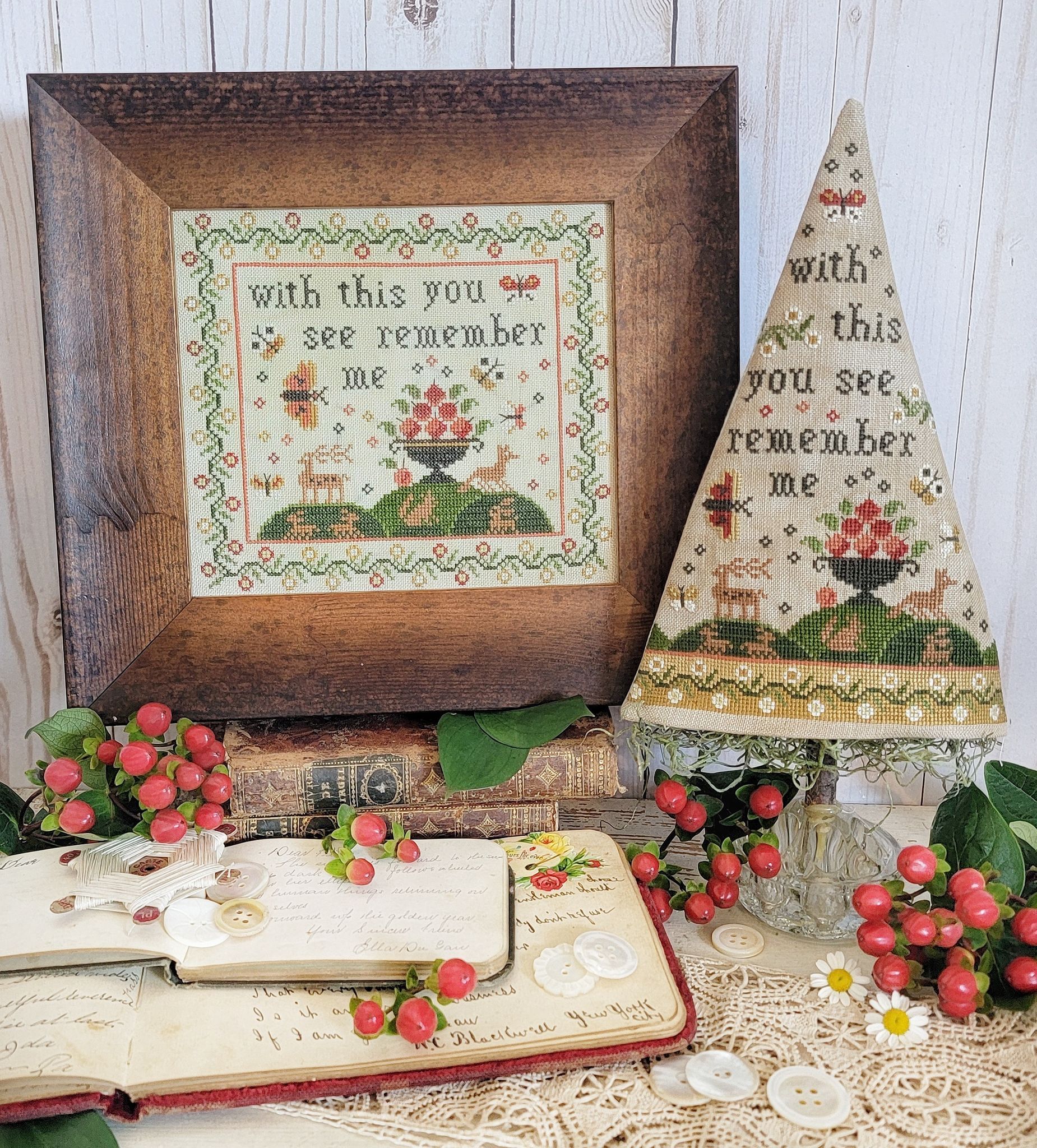 Remember Me Sampler and Tree - Cross Stitch Pattern