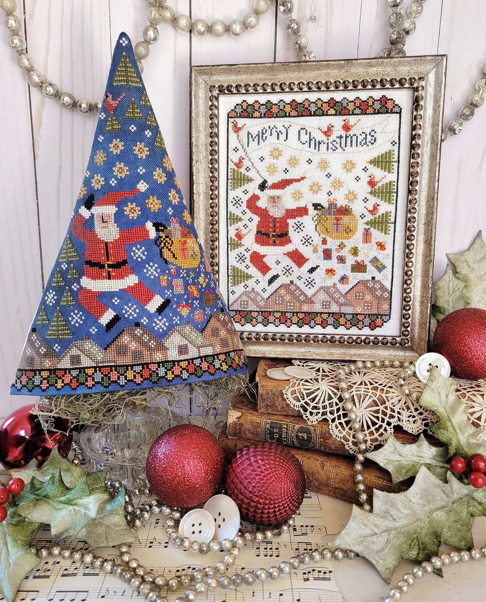Tenth Day of Christmas Sampler and Tree - Cross Stitch 