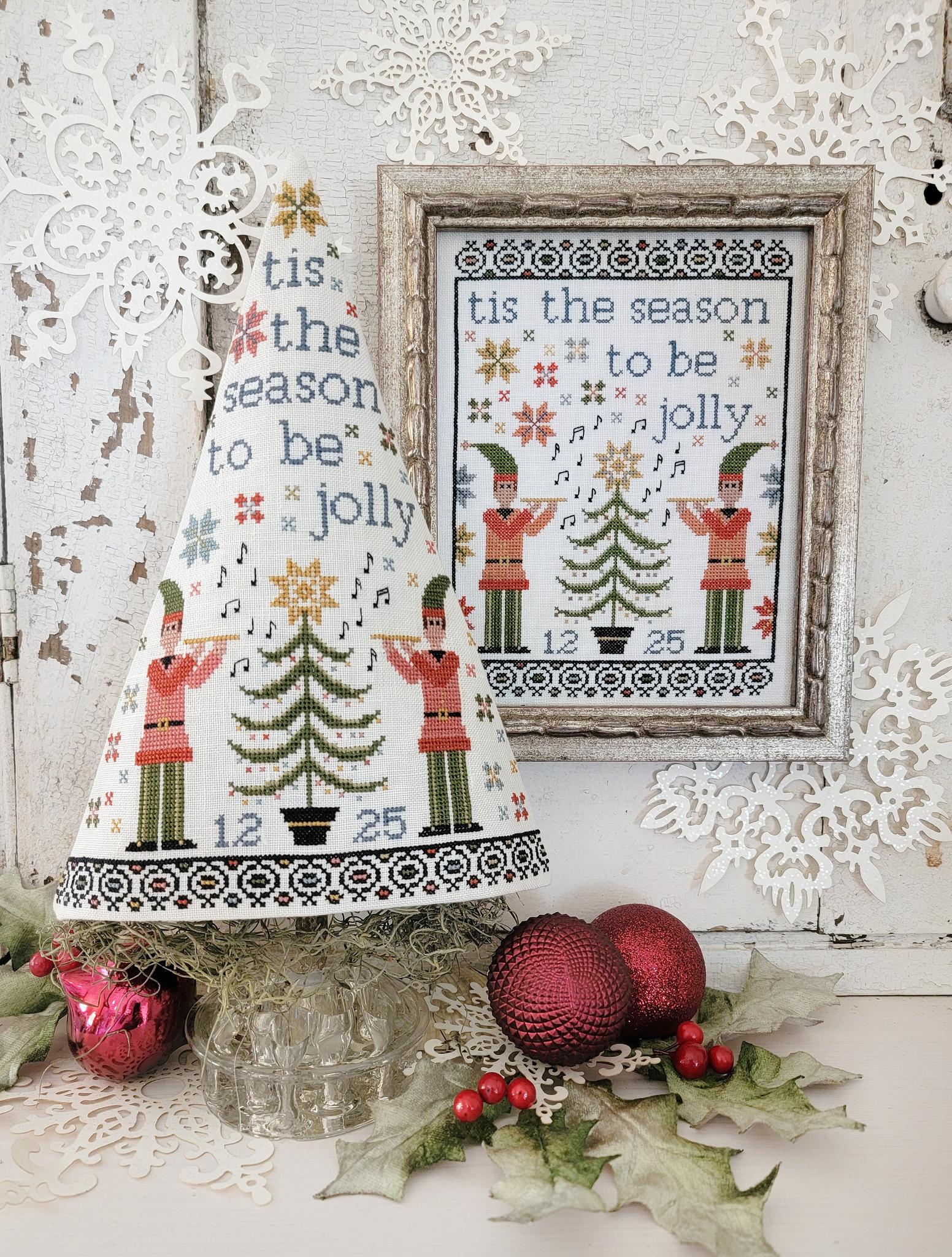 Eleventh Day of Christmas Sampler and Tree - Cross Stitch 