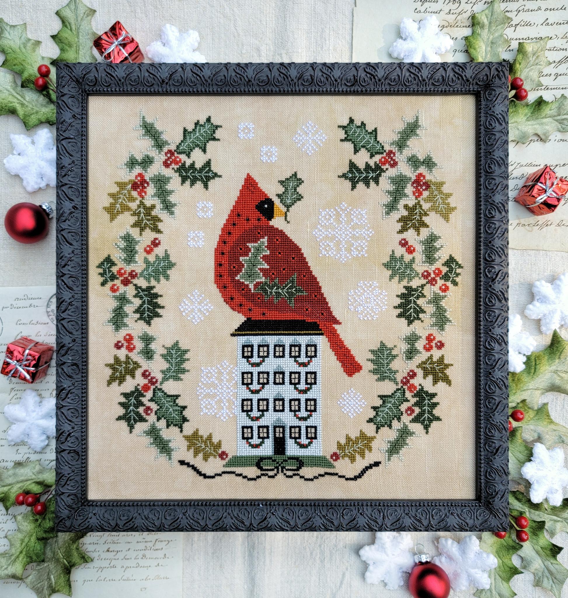 Holly Wreath - Christmas Cross Stitch Pattern