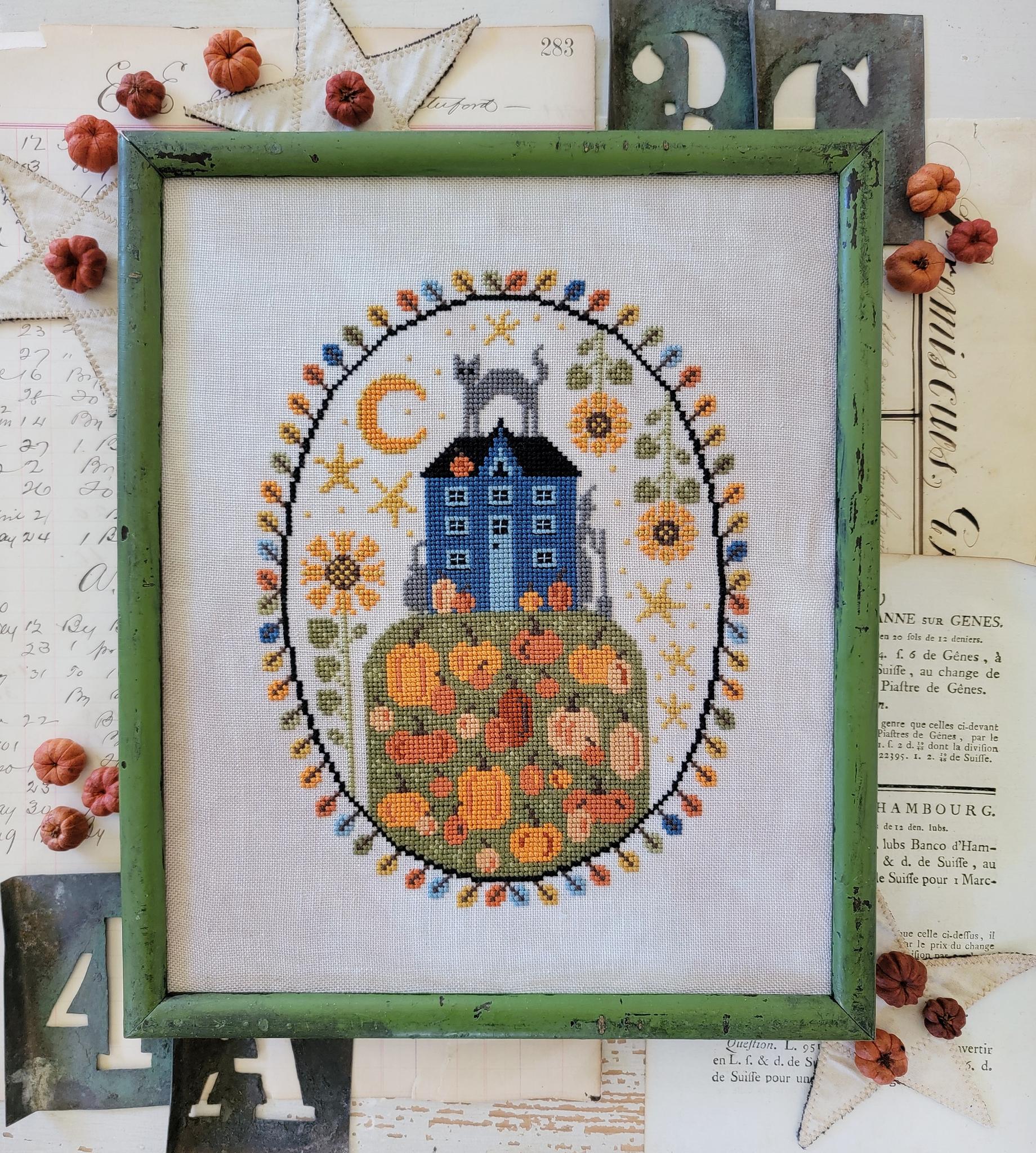 House on Pumpkin Hill - Halloween Cross Stitch Pattern