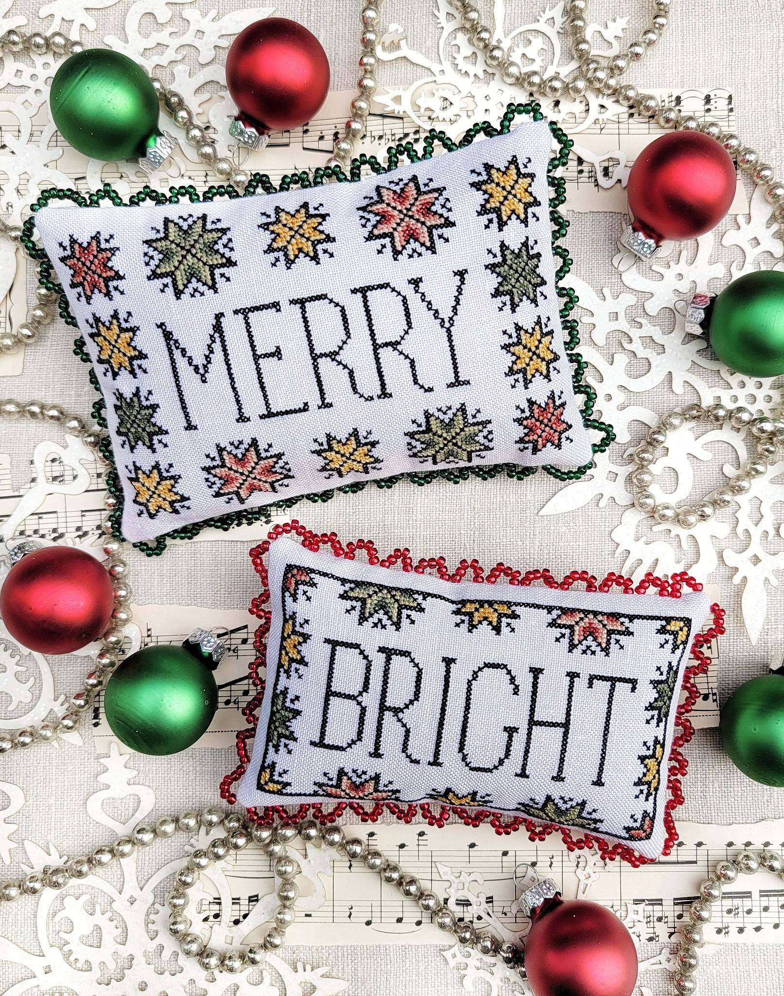 Merry And Bright - Christmas Cross Stitch Pattern