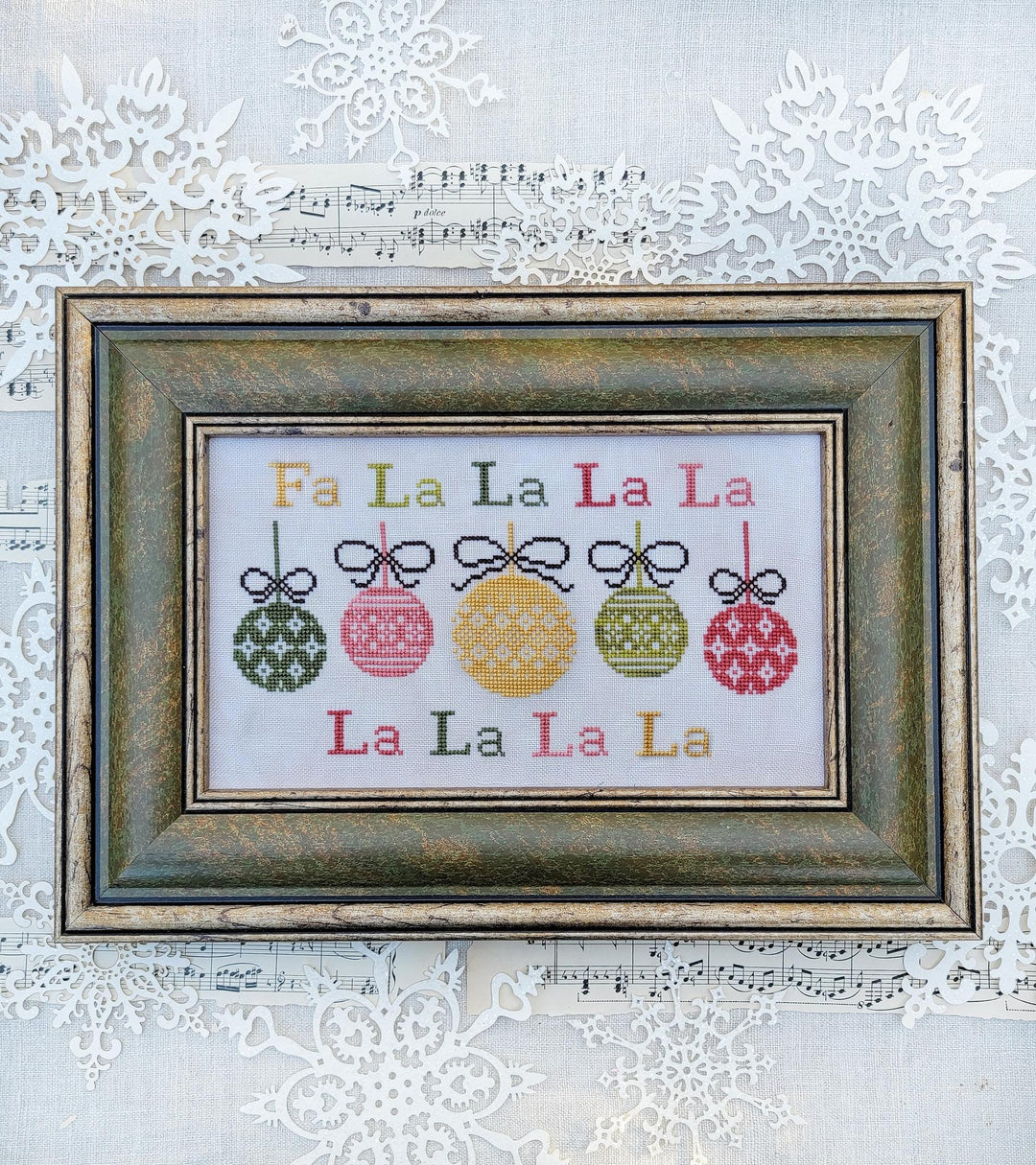 Fa La La - Christmas Cross Stitch Pattern