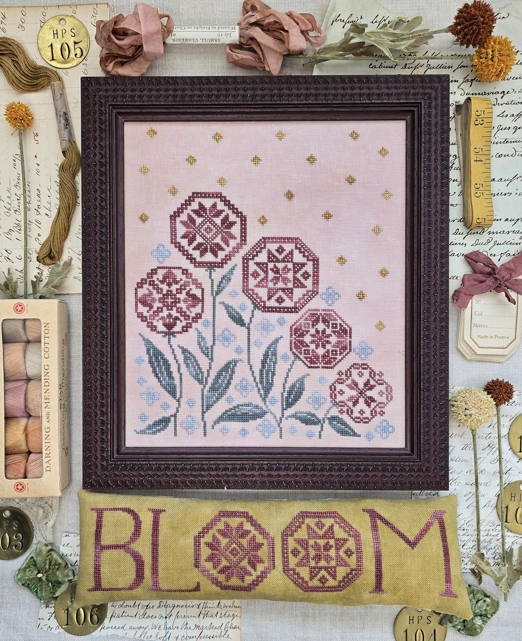 Blooming Quakers - Cross Stitch Pattern
