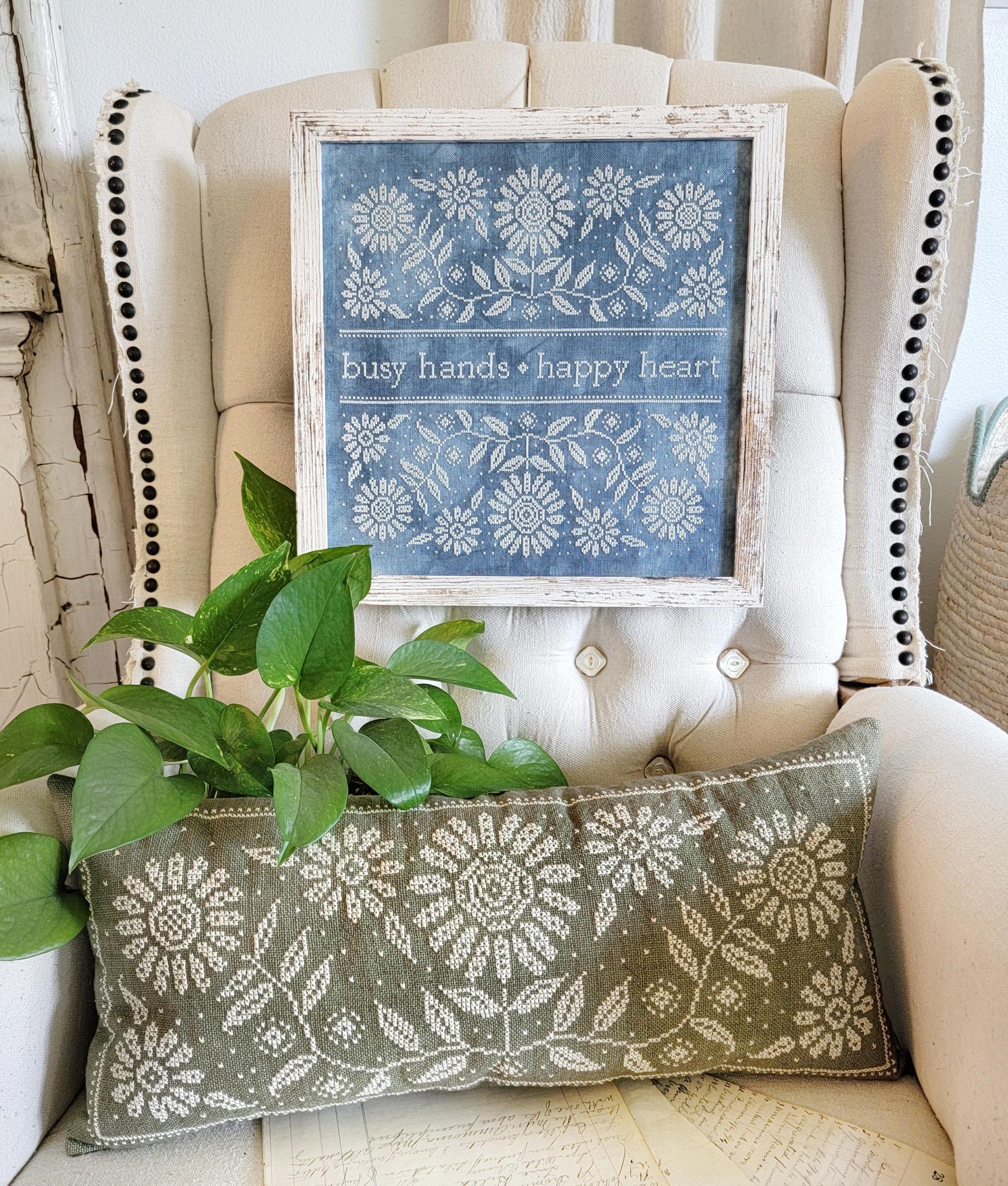 Busy Hands Happy Heart - Cross Stitch Pattern