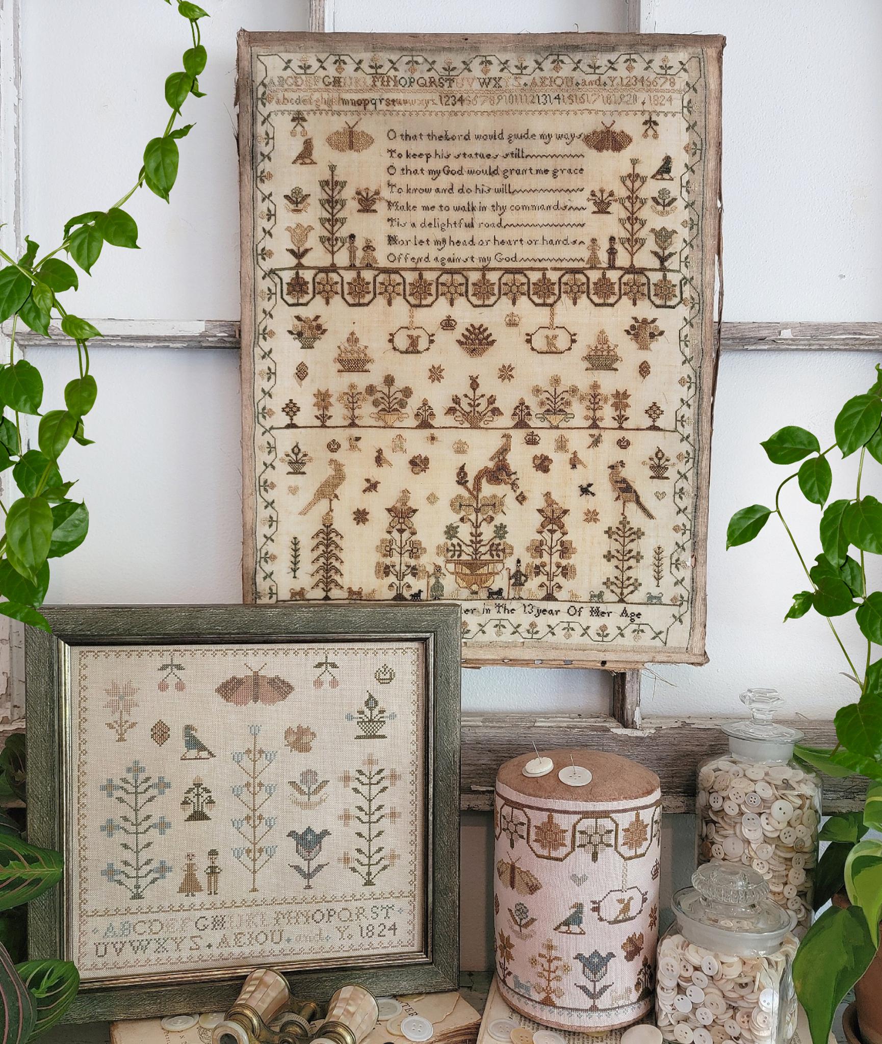 Jane Allen Collection - Cross Stitch Pattern, different perspective #1, zoomed in. Select this picture to zoom back out.