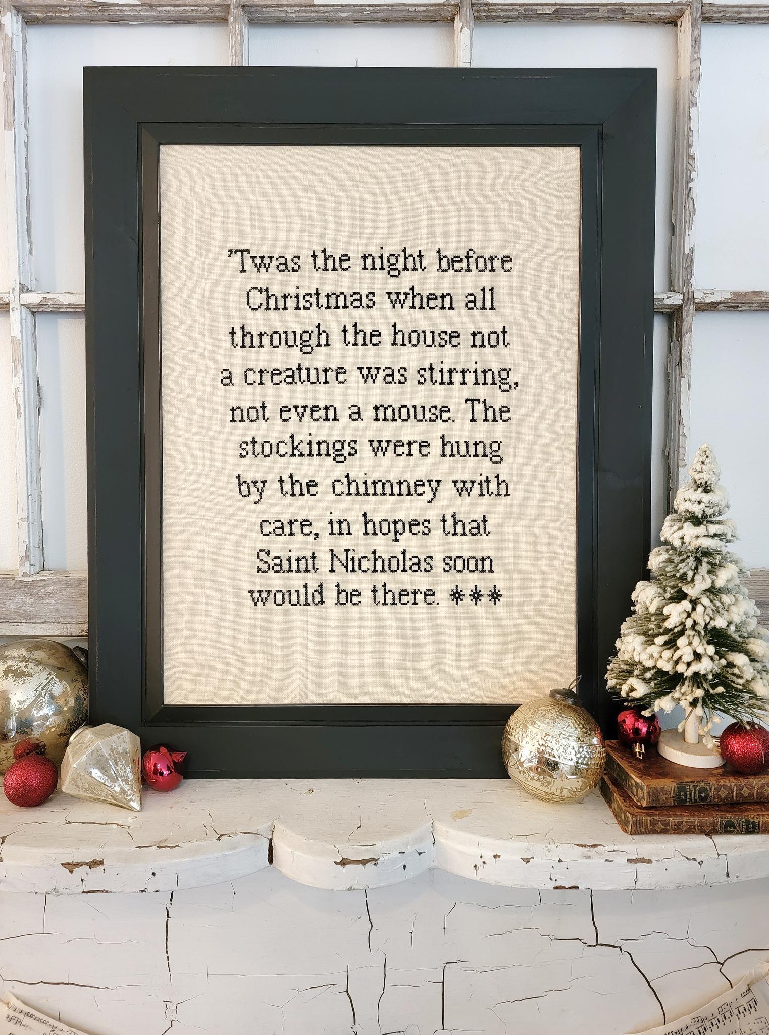 The Night Before Christmas - Cross Stitch Pattern, zoomed in. Select this picture to zoom back out.