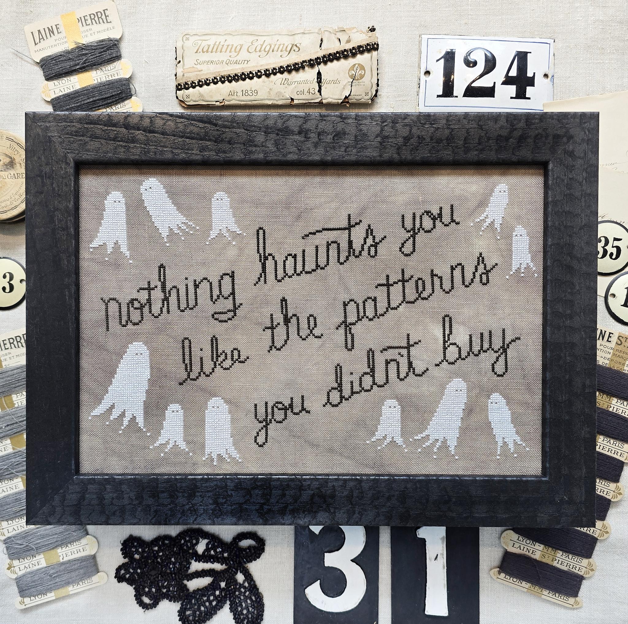 Patterns You Didn't Buy - Halloween Cross Stitch Pattern, zoomed in. Select this picture to zoom back out.