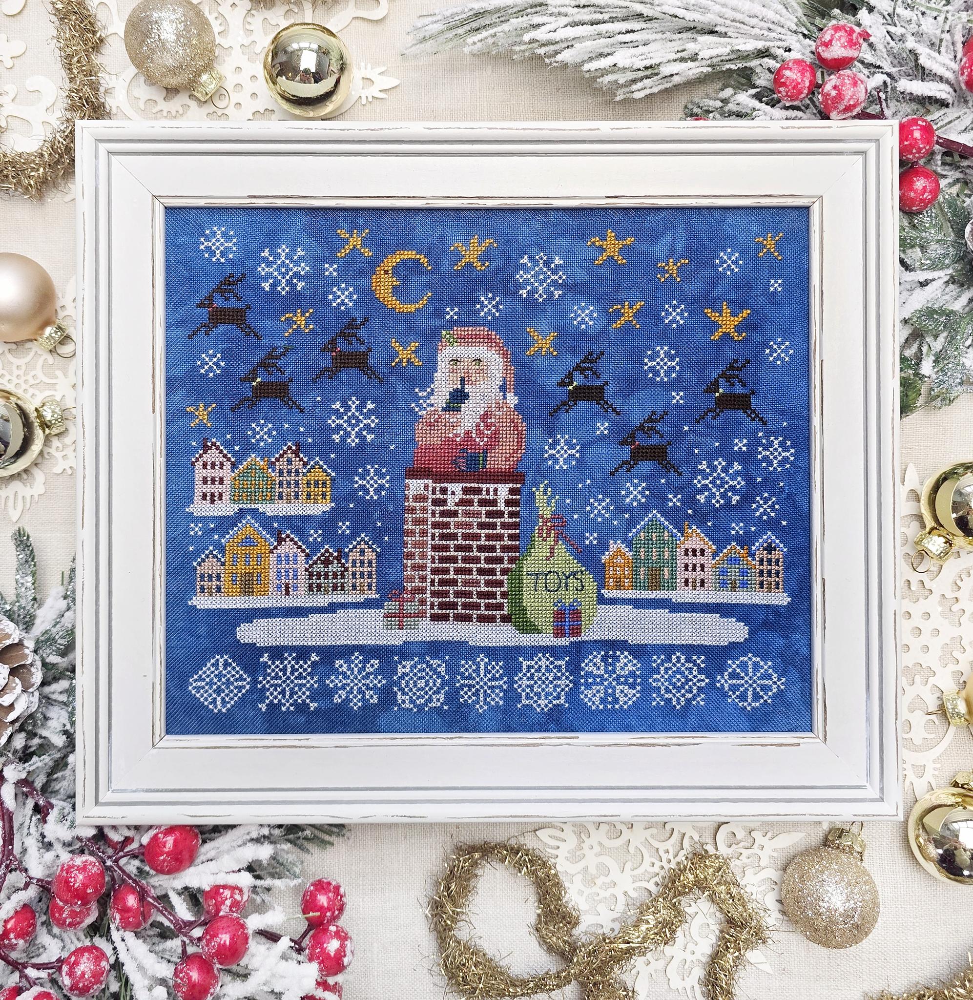 View from Above - Christmas Cross Stitch Pattern, zoomed in. Select this picture to zoom back out.