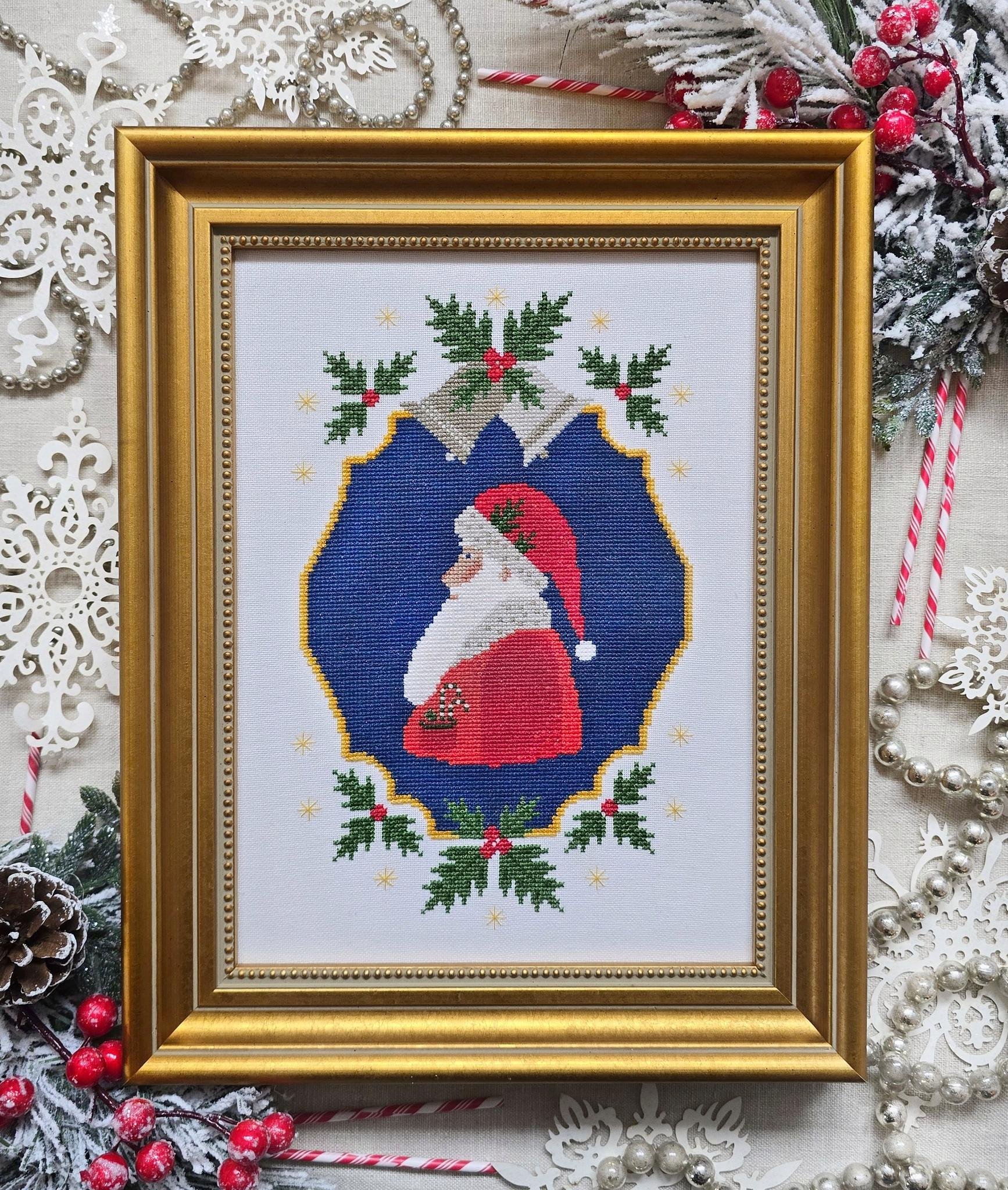 Santa's Christmas Magic - Cross Stitch Pattern, zoomed in. Select this picture to zoom back out.